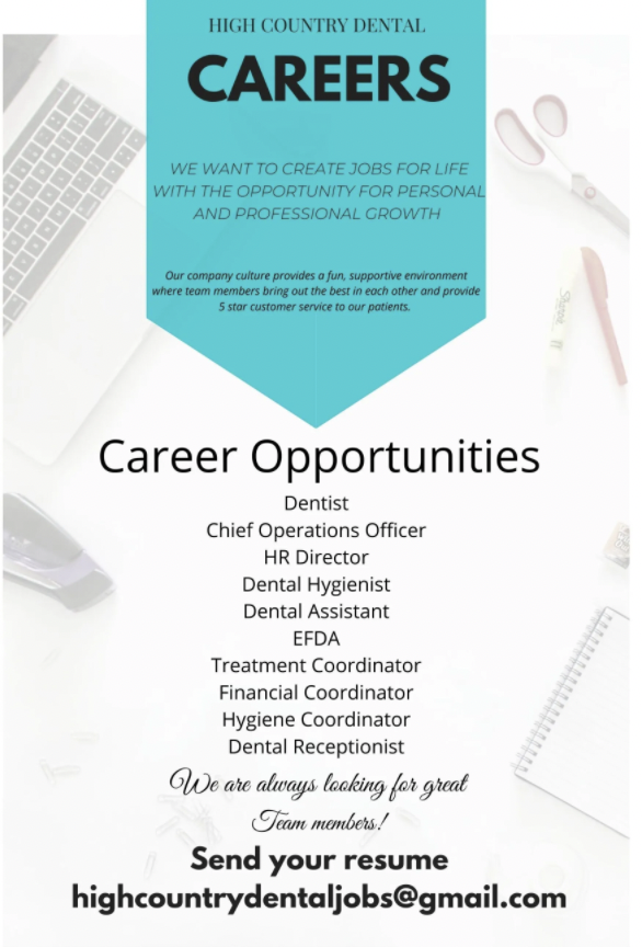Join our Team High Country Dental